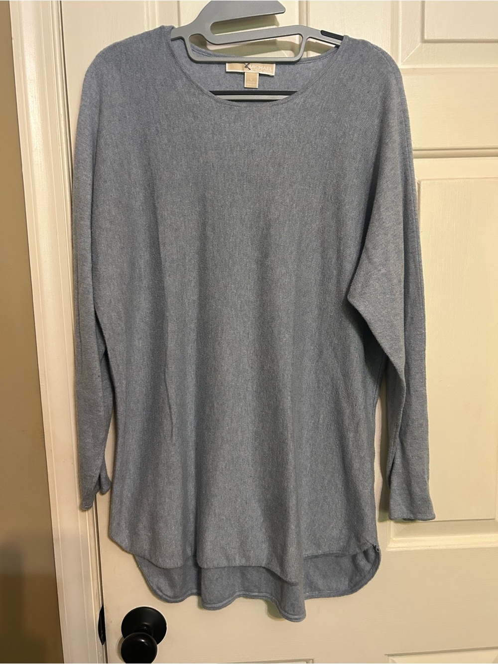 Michael kors heathered blue long sleeve shirt women’s large
